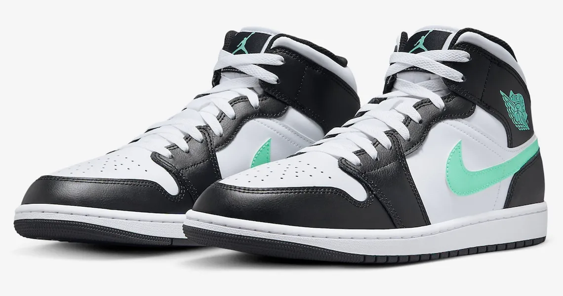 Air Jordan 1 Mid “Green Glow” Official Photos Revealed