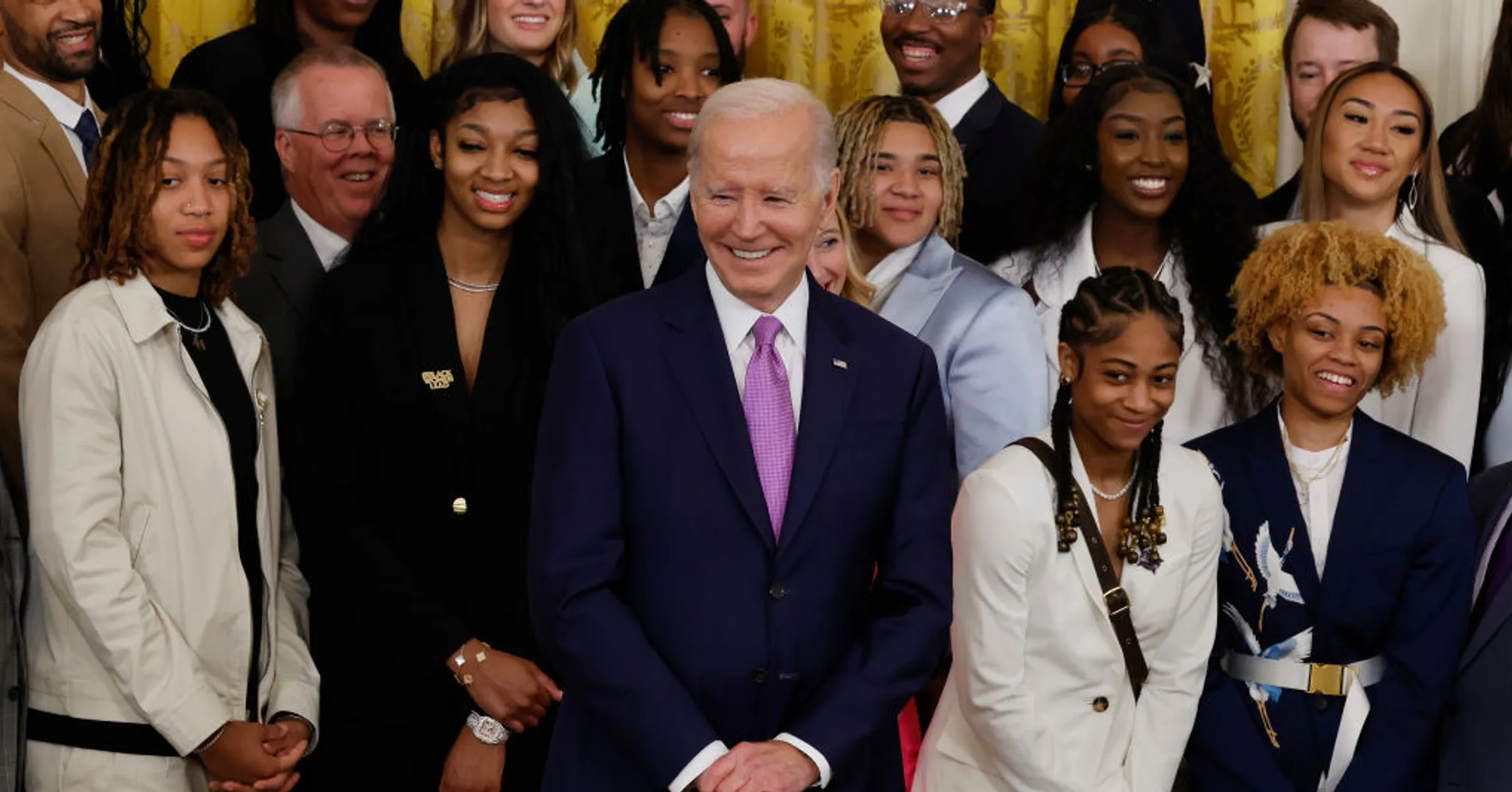 LSU White House Visit Marked By Reese-Biden Hug, Player Faint