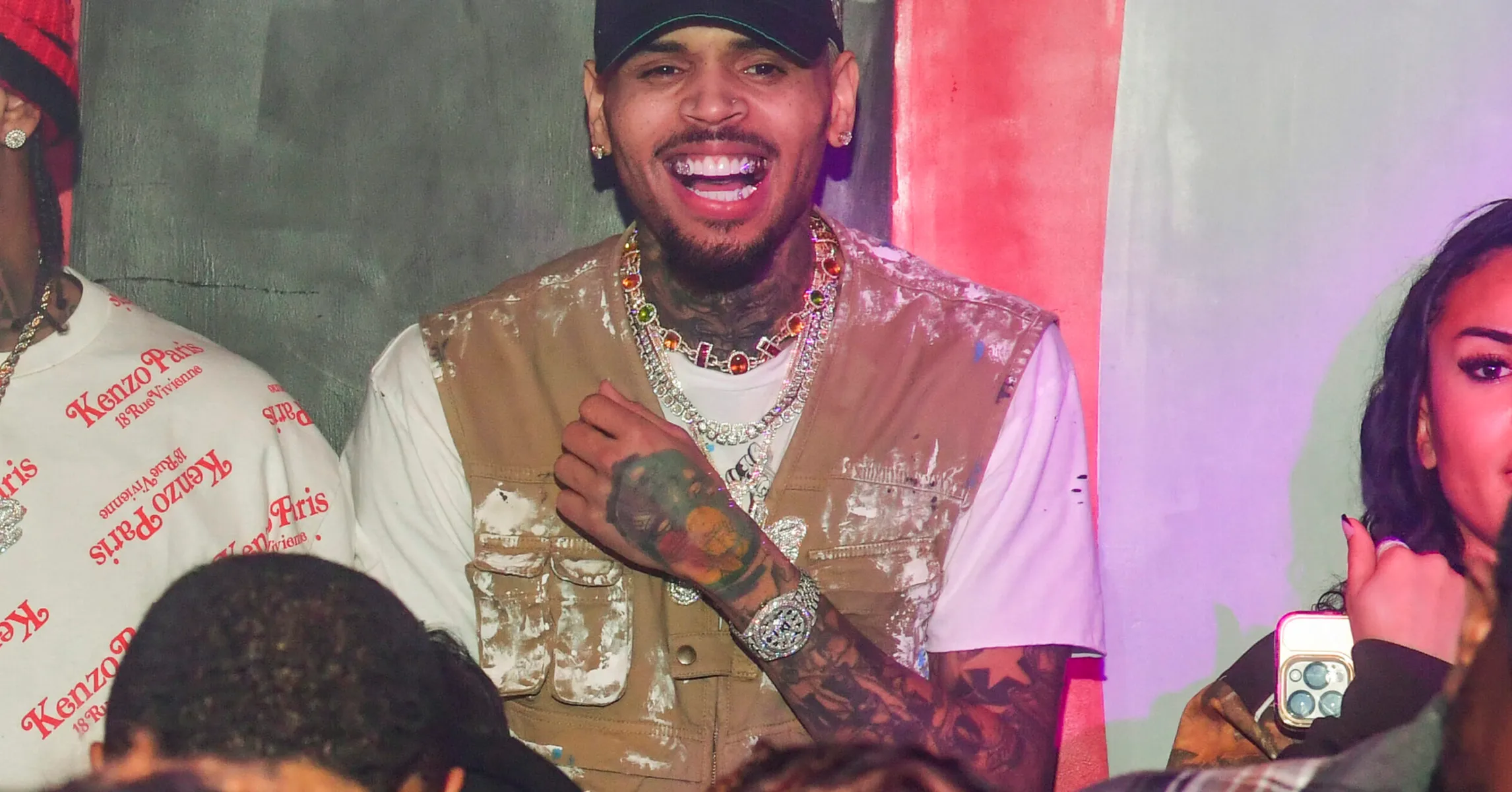 Chris Brown proposes to a fan at a meet & greet