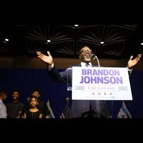 Chicago Mayoral Candidate Brandon Johnson Holds Election Night Event