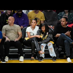 Celebrities At The Los Angeles Lakers Game