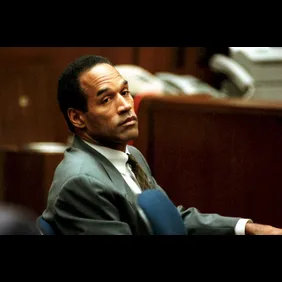 O. J. Simpson sits in Superior Court in Los Angele