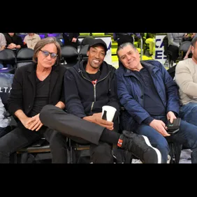 Celebrities At The Los Angeles Lakers Game