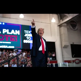 Former President Trump And VP Nominee Sen. JD Vance Hold Rally In St. Cloud, Minnesota