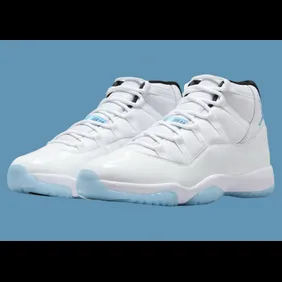 All white jordan shops 11 legend blue