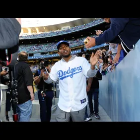 Celebrities At The Los Angeles Dodgers Game