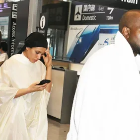 Kanye West and Bianca Censori Arrive In Tokyo