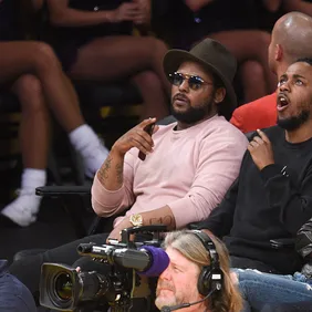 Celebrities At The Los Angeles Lakers Game