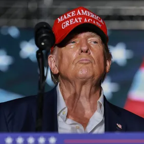 Former President Donald Trump Holds A Campaign Rally In Doral, Florida