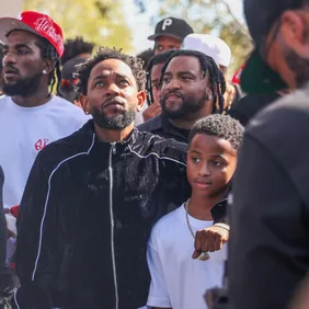 Kendrick Lamar music video shoot for "Not Like Us"