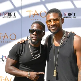 Usher Kevin Hart Onstage Performance Interrupted Shirtless Music News