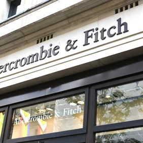 Abercrombie &amp; Fitch store sign on building exterior