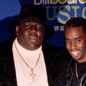 Notorious B.I.G. AKA Biggie Smalls Receives Billboard Music Award.