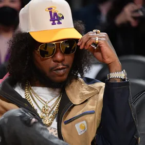 Celebrities At The Los Angeles Lakers Game