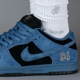 Supreme-Nike-SB-Dunk-Low-Ocean-Fog-HQ8487-400-On-Feet-3