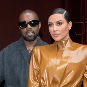 Kanye West &amp; Kim Kardashian Leave K.West's Sunday Service At Theatre Des Bouffes Du Nord - Paris Fashion Week Womenswear Fall/Winter 2020/2021