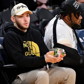 Celebrities At The Los Angeles Lakers Game