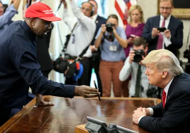 President Trump Hosts Kanye West And Former Football Player Jim Brown At The White House