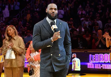 Celebrities At The Los Angeles Lakers Game