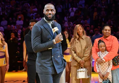 Celebrities At The Los Angeles Lakers Game