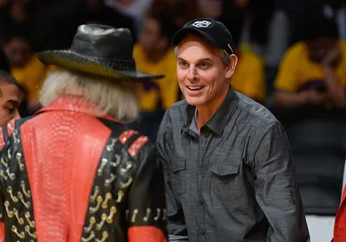 Celebrities At The Los Angeles Lakers Game