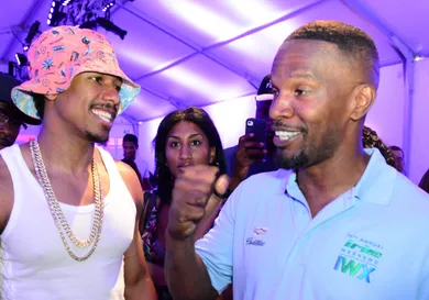 Nick Cannon & Jamie Foxx At DJ Irie Weekend - Celebrity Golf Tournament