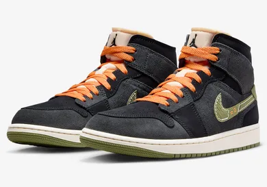 Air-Jordan-1-Mid-SE-Craft-“Anthracite:Light-Olive”1