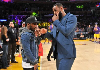 Celebrities At The Los Angeles Lakers Game