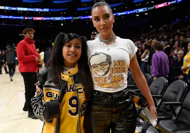 Celebrities At The Los Angeles Lakers Game