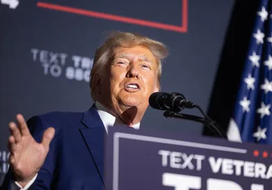 Presidential Candidate Donald Trump Delivers Remarks In New Hampshire