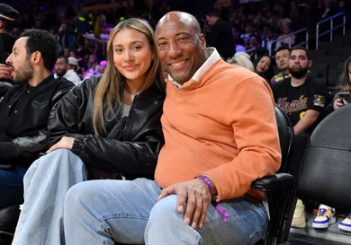 Celebrities At The Los Angeles Lakers Game