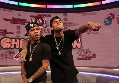 Chris Brown Visits BET's "106 &amp; Park"