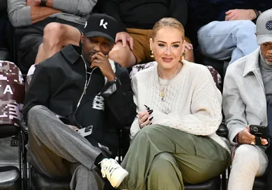 Celebrities At The Los Angeles Lakers Game