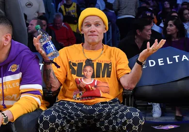 Celebrities At The Los Angeles Lakers Game