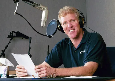 Bill Walton recording session for video game