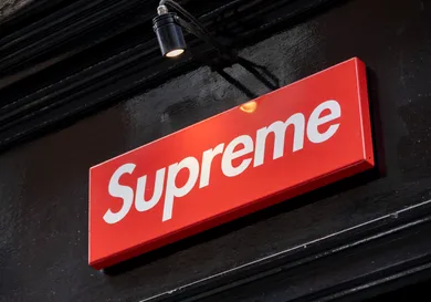 Fashion Label Supreme In London