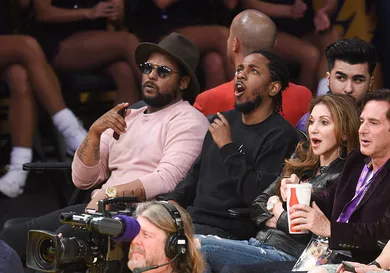 Celebrities At The Los Angeles Lakers Game