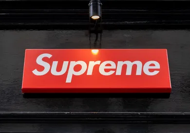 Fashion Label Supreme In London