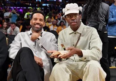 Celebrities At The Los Angeles Lakers Game