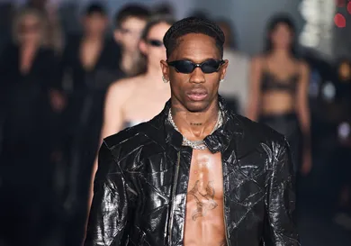 Travis Scott Struts On The Runway For VETEMENTS’ Paris Fashion Week Show