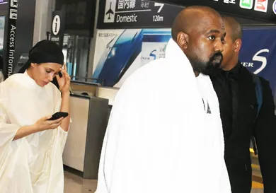 Kanye West and Bianca Censori Arrive In Tokyo