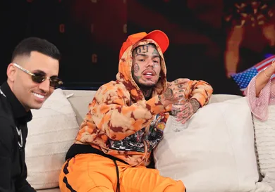 Tekashi 69 And Lenier Mesa Visit "El Gordo Y La Flaca"