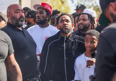 Kendrick Lamar music video shoot for "Not Like Us"