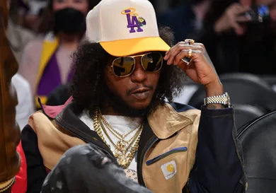 Celebrities At The Los Angeles Lakers Game