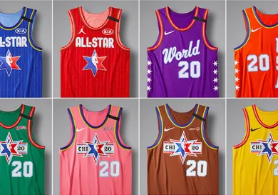 LOOK: NBA All-Star uniforms through the years